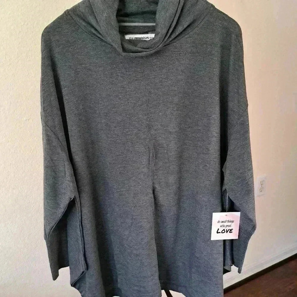 SWEATSHIRT PROJECT GRAY BUTTONED SLEEVES SIZE 1X - Picture 10 of 13